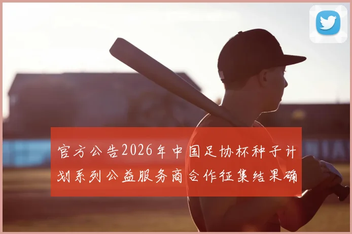 官方公告2026年中国足协杯种子计划系列公益服务商合作征集结果确定